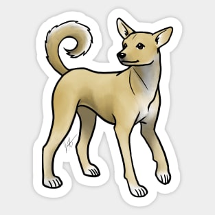 Dog - Indian Native Dog - Tan Sticker